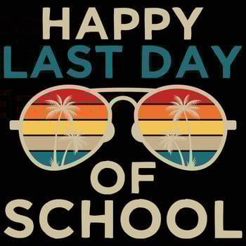 Happy Last Day of School Kids Teacher Student Graduation T-Shirt vector