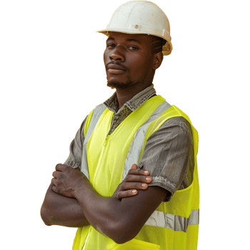 A Construction Worker Isolated on Transparent Background png