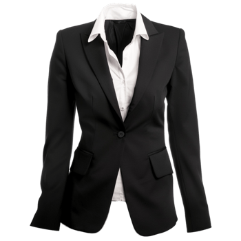 A black suit on transparent background. png