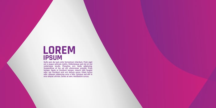 A white and pink abstract background with the word written in purple vector