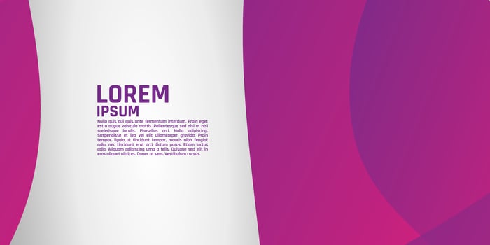 A white and pink abstract background with the word written in purple vector