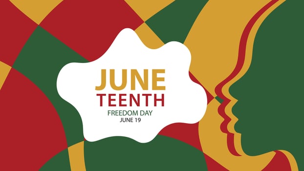 Juneteenth Freedom Day Abstract Background Design. vector