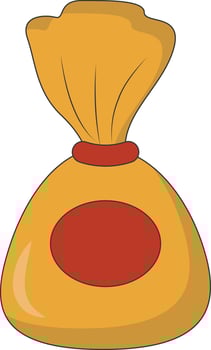 Delicious Sweet Candy Illustration. Dessert with Minimalist Cartoon Design. vector