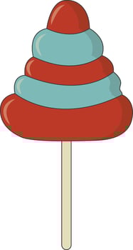 Delicious Sweet Candy Illustration. Dessert with Minimalist Cartoon Design. vector