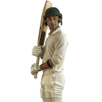 A Cricket Player with a Bat isolated on transparent background png