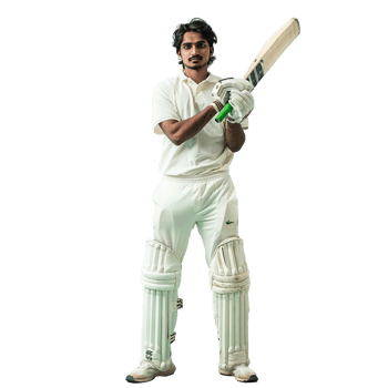 A Cricket Player with a Bat isolated on transparent background png