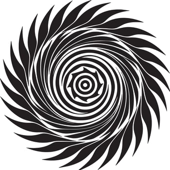 black and white abstract swirl illustration vector