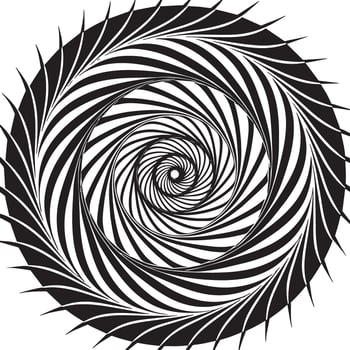 black and white abstract swirl illustration vector