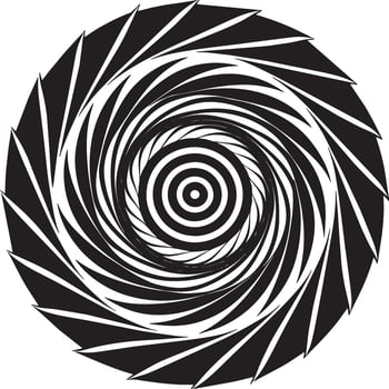 black and white abstract swirl illustration vector