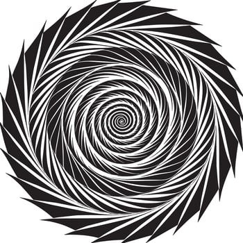 black and white abstract swirl illustration vector