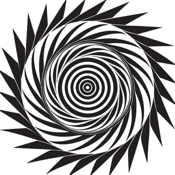 black and white abstract swirl illustration vector