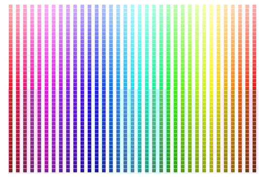 Color Palette with Every Hue Light to Dark vector
