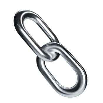 a 3d isometric two chain linked together icon png