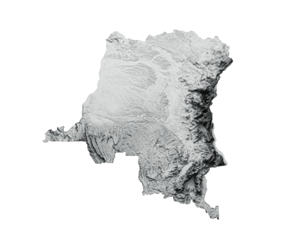 Congo Map Congo Flag Shaded relief Color Height map 3d illustration png