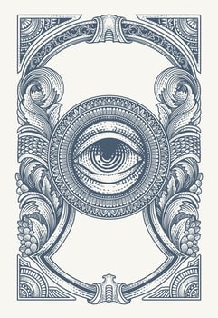 Antique engraving ornament frame - Eps 10 vector