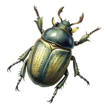Dung Beetle Vintage Illustration - Isolated on Transparent Background png