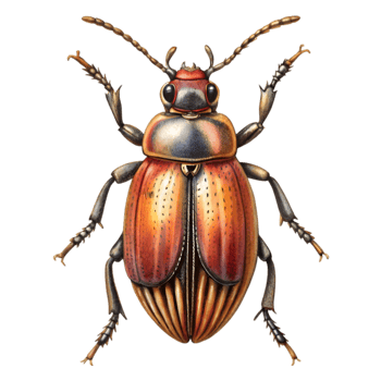 Beetle Vintage Illustration - Isolated on Transparent Background png