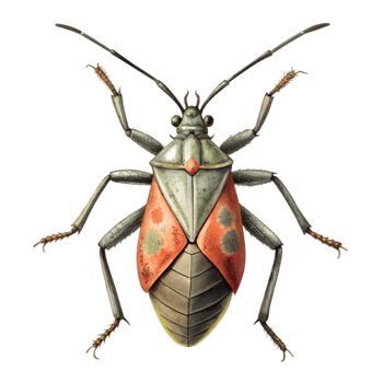 Kissing Bug Vintage Illustration Isolated on Transparent Background png