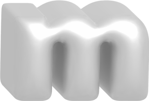 m metallic inflate balloon style alphabet png