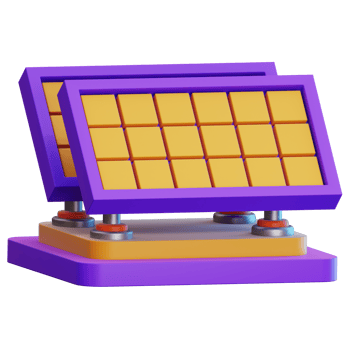 Solar Panel 3d render illustration for infographic png