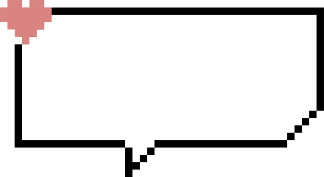 8bit retro game pixel speech bubble balloon icon sticker memo keyword planner text box banner png