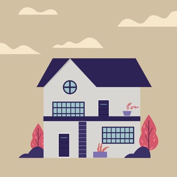 Flat illustration of house vector
