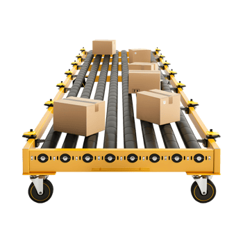 Conveyer with Boxes on it on Transparent Background png