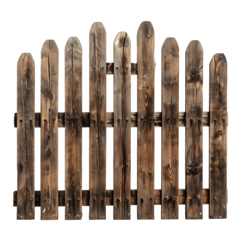 Wooden Fence Outside of Home on Transparent Background png