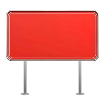 Street Billboard Mockup on Transparent Background png