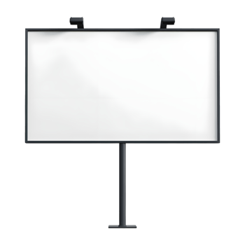 Street Billboard Mockup on Transparent Background png