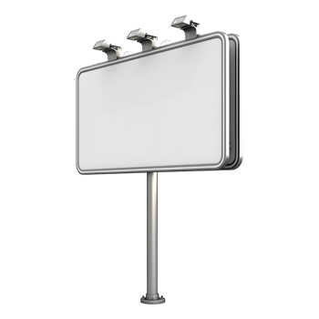Street Billboard Mockup on Transparent Background png