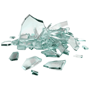 Cracked Mirror Pieces on Transparent Background png