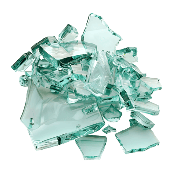Cracked Mirror Pieces on Transparent Background png