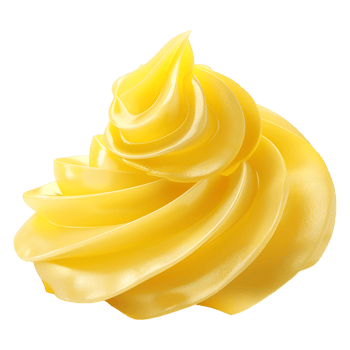 Yellow Butter Curls on Transparent Background png