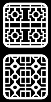 Geometric and simple pattern for background, decoration, panel, for cnc cutting vector