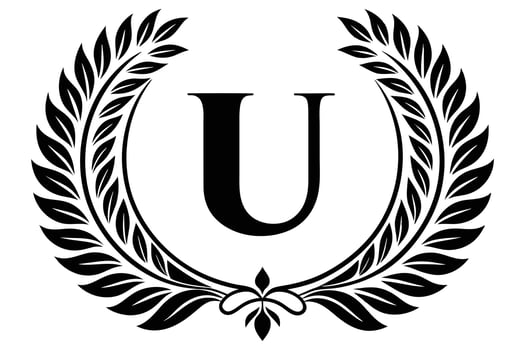 Leaf Letter U logo icon template design vector