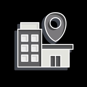 Icon Bussines Location. related to Finance and Tax symbol. glossy style. simple design illustration vector