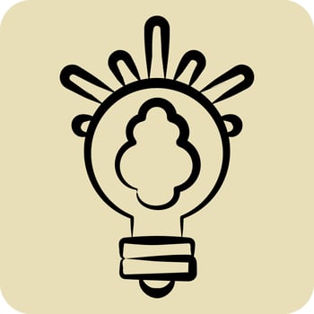 Icon Creative Idea. related to Finance and Tax symbol. hand drawn style. simple design illustration vector