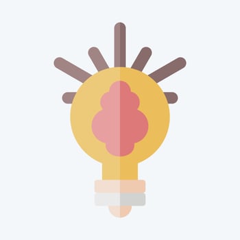 Icon Creative Idea. related to Finance and Tax symbol. flat style. simple design illustration vector