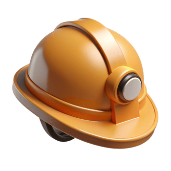 Hard Hat with Lamp 3d Equipment png