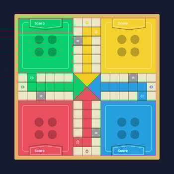 Ludo Game Board for Mobile Or Web Game vector