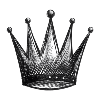 Hand-Drawn Grunge Scribble Crown - Black Marker Isolated on Transparent Background png