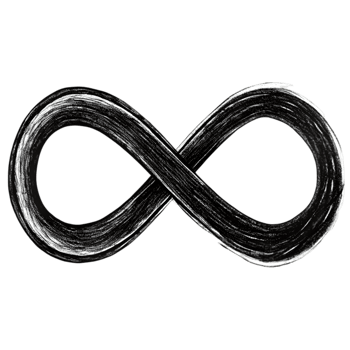 Hand-Drawn Grunge Scribble Infinity Symbol - Black Marker Isolated on Transparent Background png