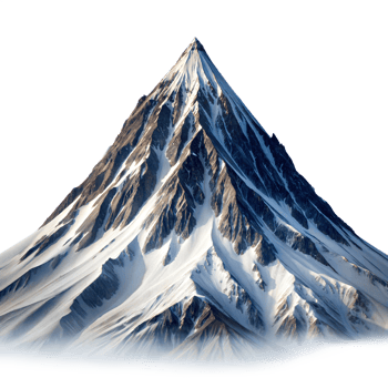 Snow-Covered Mountain on Transparent Background png