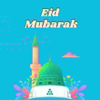 Eid Mubarak with madina psd