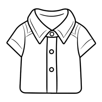 Polished outline icon of a business shirt in , perfect for professional attire designs. vector