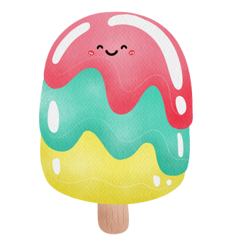 Watercolor ice cream hand drawn illustration png
