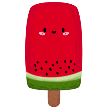 Ice cream watermelon.Watercolor illustration png