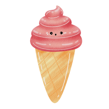 Watercolor Ice Cream Cone png