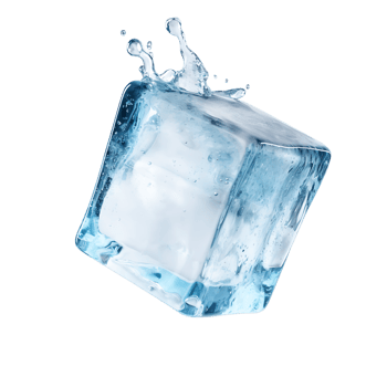 Glacial Gust Cutouts of Flying Ice Cubes png